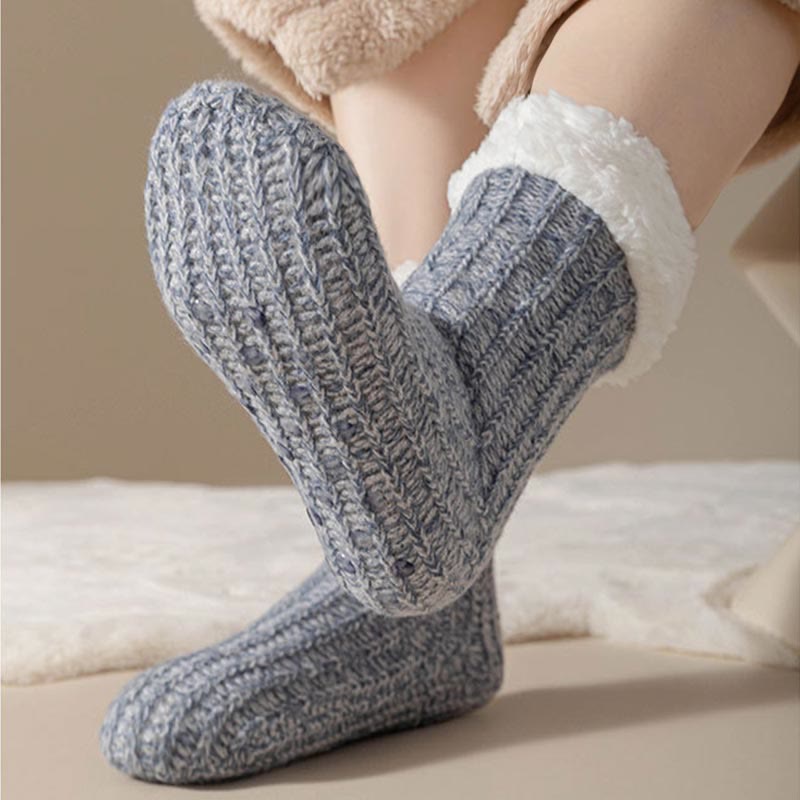 Bequeme dicke Fleece-Hausschuhsocken in Übergröße (2 Paar) - image 7
