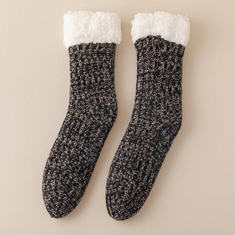 Bequeme dicke Fleece-Hausschuhsocken in Übergröße (2 Paar) - Schwarz - EU36-44 (US3-10) - image 20