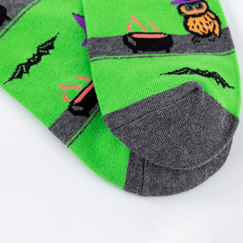 Halloween-Lounge-Crew-Socken aus Baumwolle in Übergröße (5 Paar) - image 8