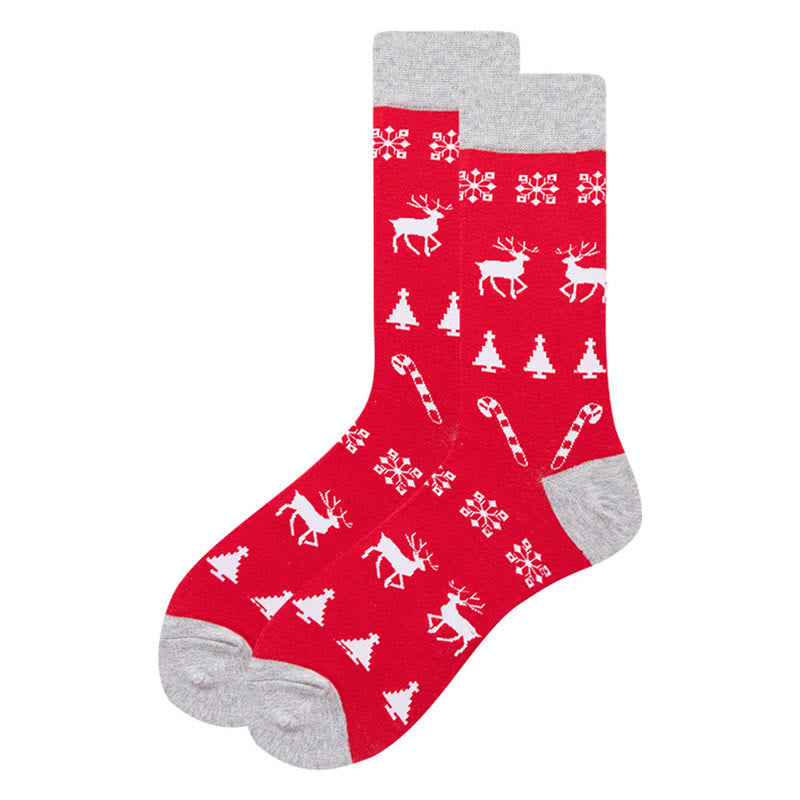 Weihnachtliche, dehnbare Socken mit Motiv (6 Paar) - image 6