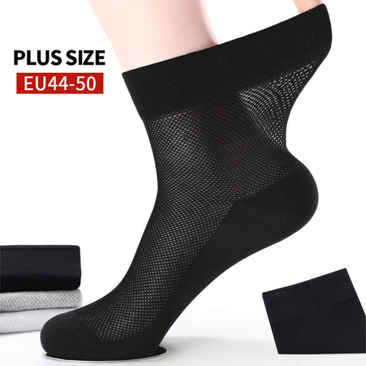 Netz-Viertel-Socken in Übergröße (10 Paar)