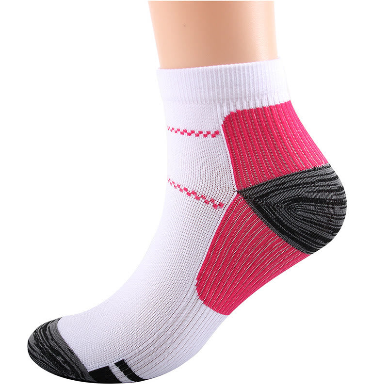 Elastische Sport-Knöchelkompressionsstrümpfe (10 Paar) - Rose - L/XL - image 18