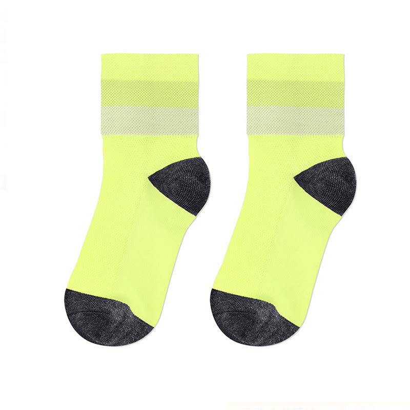 Atmungsaktive Viertelsocken in Bonbonfarben