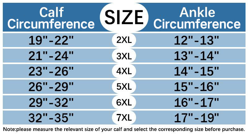 2XL-7XL Einfarbige Kompressionsstrümpfe in Übergröße (3 Paar)