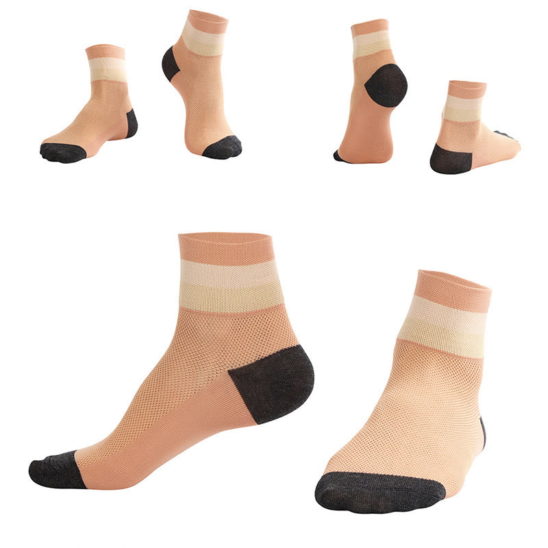 Atmungsaktive Viertelsocken in Bonbonfarben