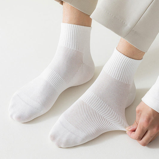 Nahtlose Netz-Viertel-Socken in Übergröße (5 Paar)