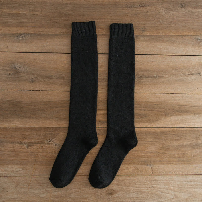 Verdickte Thermo-Kniestrümpfe (5 Paar) - Schwarz - EU39-45 (US6-11) - image 10
