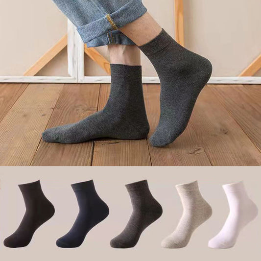 Weiche, einfarbige Viertelsocken in Übergröße (5 Paar)