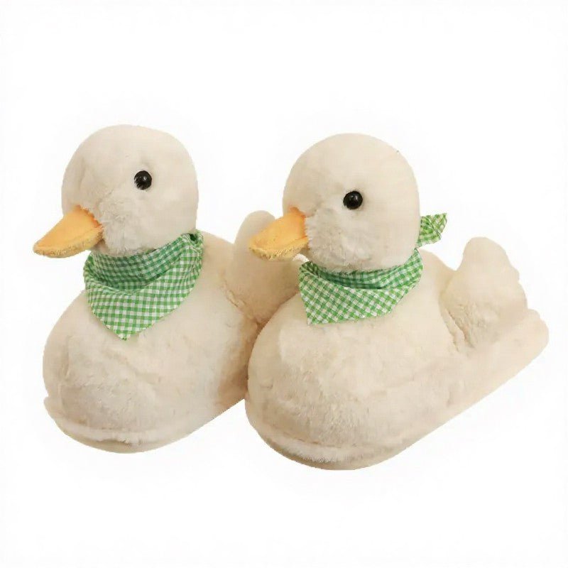 Kuscheliger Enten-Schal in Übergröße, Plüsch-Hausschuhe - image 6