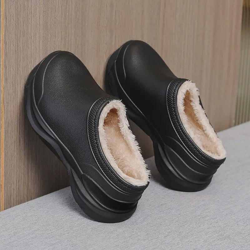 Gemütliche, mit Plüsch gefütterte, bequeme Winter-Arbeitsschuhe zum Hineinschlüpfen - image 4