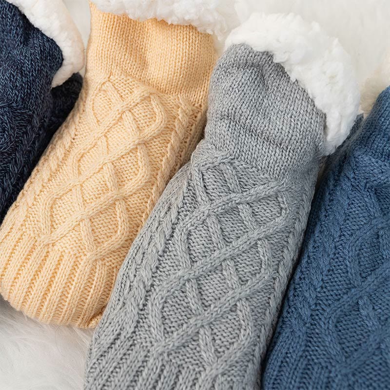 Warme Hausschuhesocken aus Lammwolle in Übergröße (2 Paar) - image 12