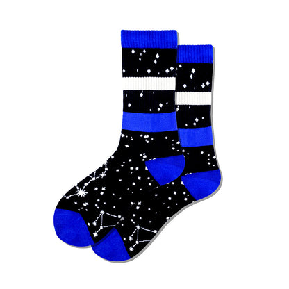Kniehohe gepolsterte Socken „Big Dipper“ - XL - Königsblau - image 4