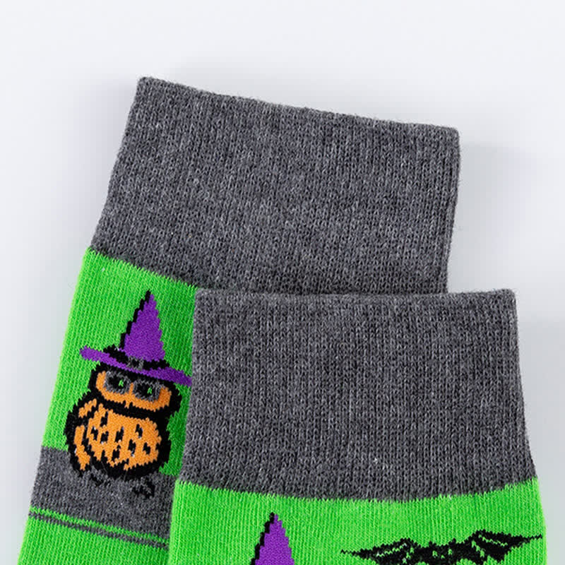 Halloween-Lounge-Crew-Socken aus Baumwolle in Übergröße (5 Paar) - image 10