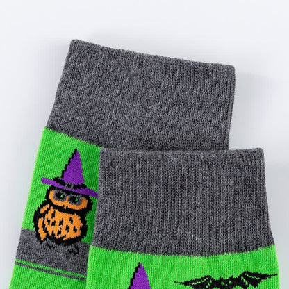 Halloween-Lounge-Crew-Socken aus Baumwolle in Übergröße (5 Paar) - image 10