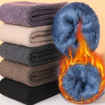 Plus Size einfarbige Fleece-Socken (6 Paar) - Mehrfarbig - EU34-45 (US1-11) - image 9