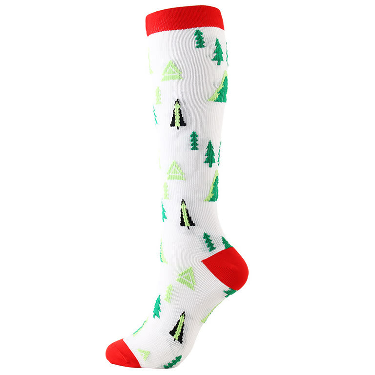 Kniehohe Kompressionsstrümpfe mit Weihnachtsmotiv (6 Paar) - image 9