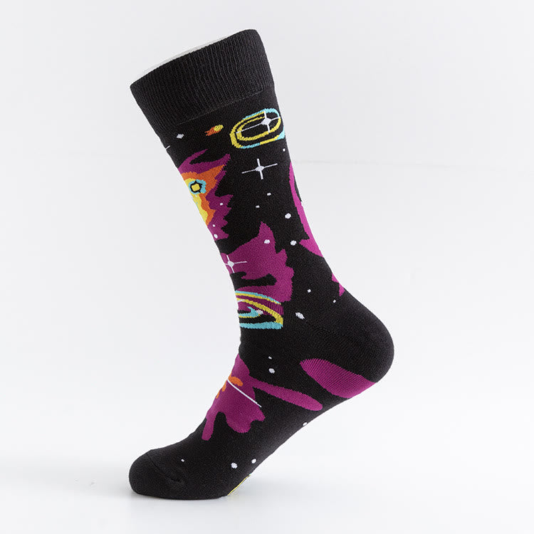 Crew-Socken mit Alien- und Außerirdischen-Motiv in Übergröße (5 Paar) - image 3