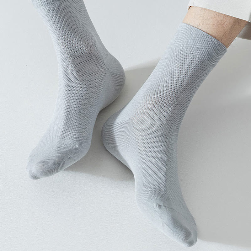 Mehrfarbige Viertelsocken aus Netzstoff in Übergröße (5 Paar)
