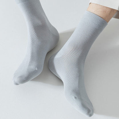 Mehrfarbige Viertelsocken aus Netzstoff in Übergröße (5 Paar)