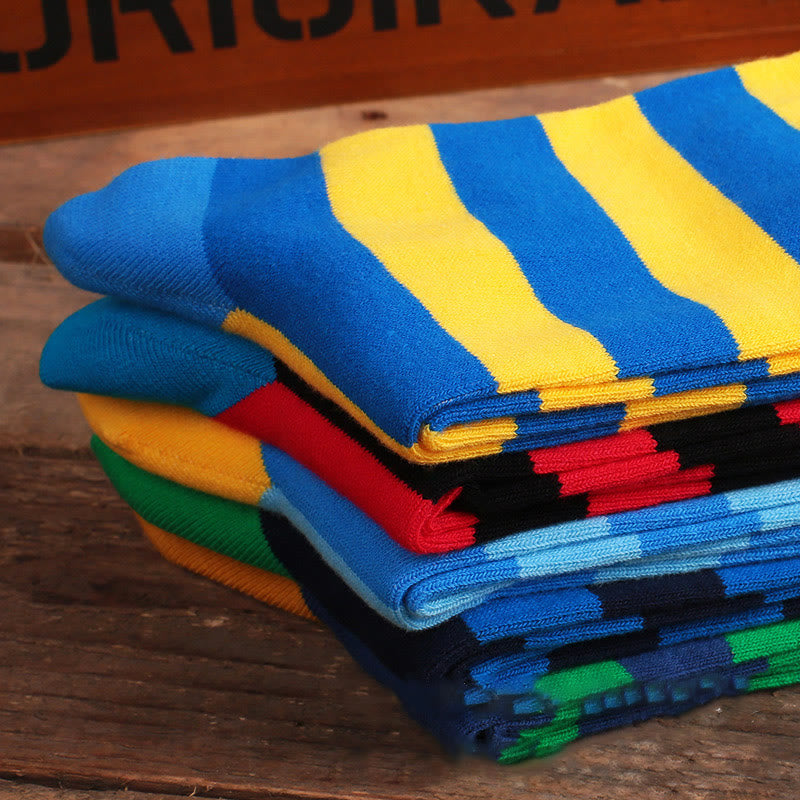 Lustige, lässige Crew-Socken mit Muster (5 Paar) - image 3