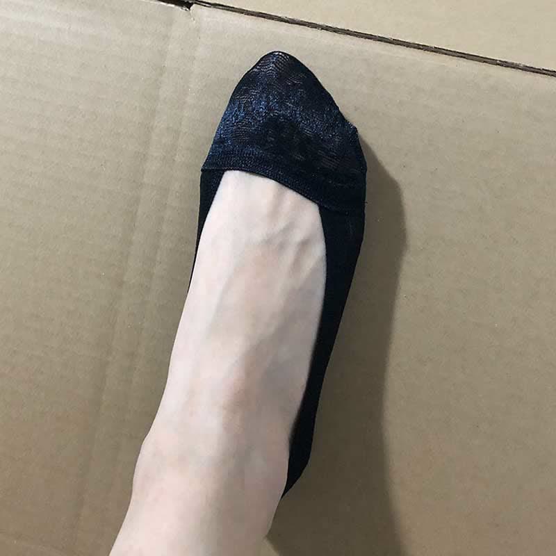 Unsichtbare Socken mit Blumenmuster und Spitze (5 Paar) - image 4