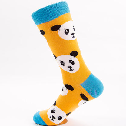 Süße Panda-Crew-Socken in Übergröße (5 Paar)