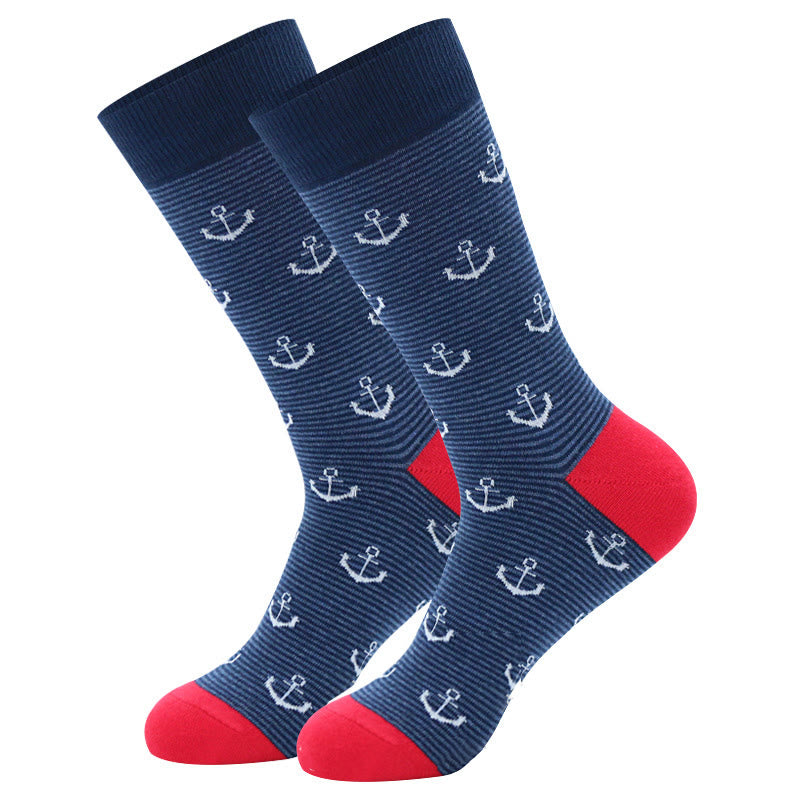 Lustige Crew-Socken mit Rudermuster (5 Paar)