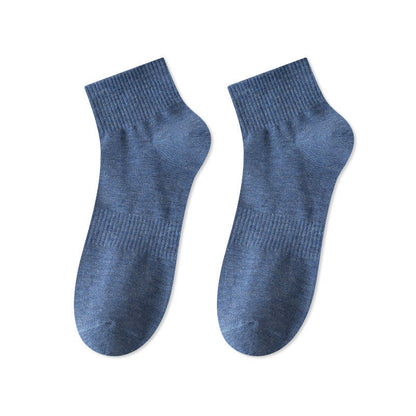 Atmungsaktive, weiche Baumwoll-Viertelsocken (7 Paar) - Blau - EU43-48 (US9,5-13,5) - image 12