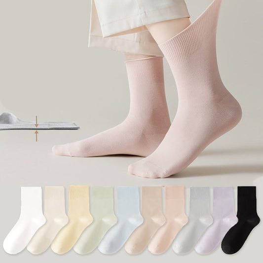 Einfarbige, hochelastische Viertelsocken (5 Paar)