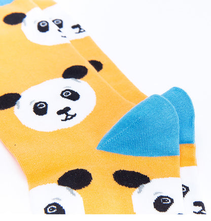 Süße Panda-Crew-Socken in Übergröße (5 Paar)