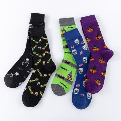 Halloween-Baumwoll-Loungesocken (5 Paar) - image 1