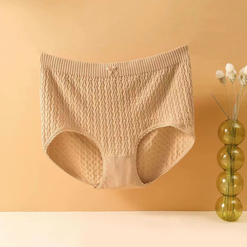 Hochgeschnittene Slips mit Schleife (5 Paar) - Kamel - 4XL - image 12