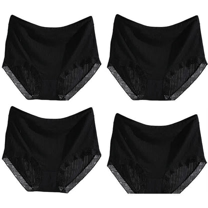 Nahtlose Slips mit hoher Taille in Übergröße (4 Paar)