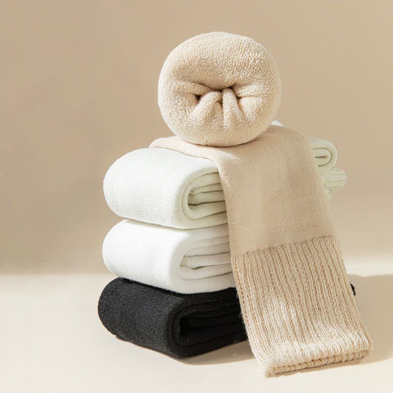 Dicke, einfarbige Kniestrümpfe (6 Paar) - image 2