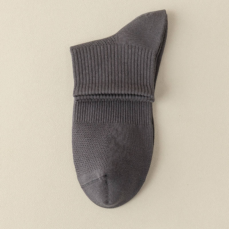 Nahtlose Viertelstrümpfe aus Mesh (5 Paar) - Grau - EU39-46 (US5-12) - image 18