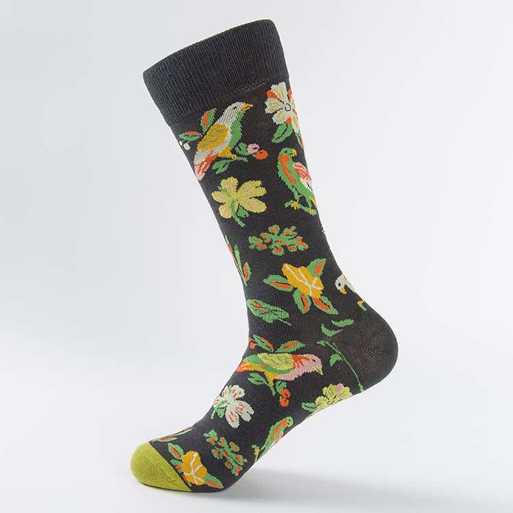 Crew-Socken mit Tulpen-Taubenmuster in Übergröße (6 Paar) - image 7