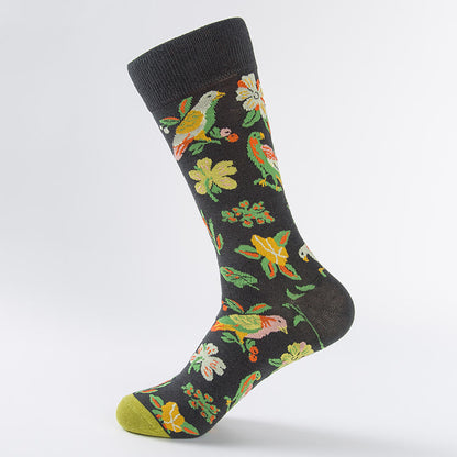 Crew-Socken mit Tulpen-Taubenmuster in Übergröße (6 Paar) - image 7