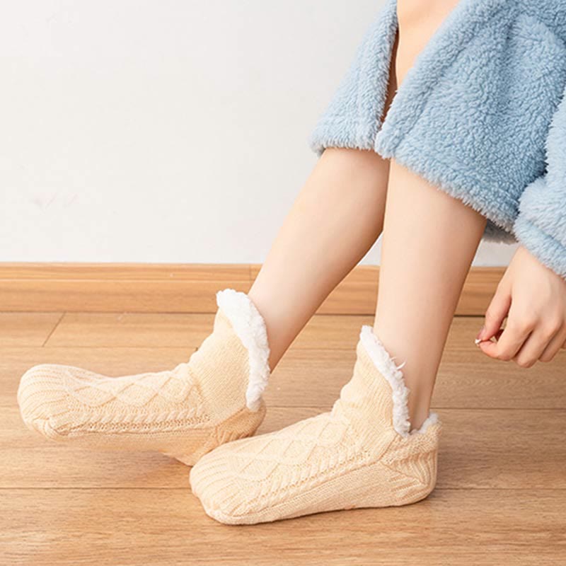 Warme Hausschuhesocken aus Lammwolle in Übergröße (2 Paar) - image 7