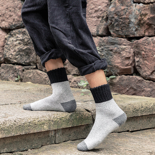 Kältebeständige Wollviertelsocken in Übergröße (5 Paar)