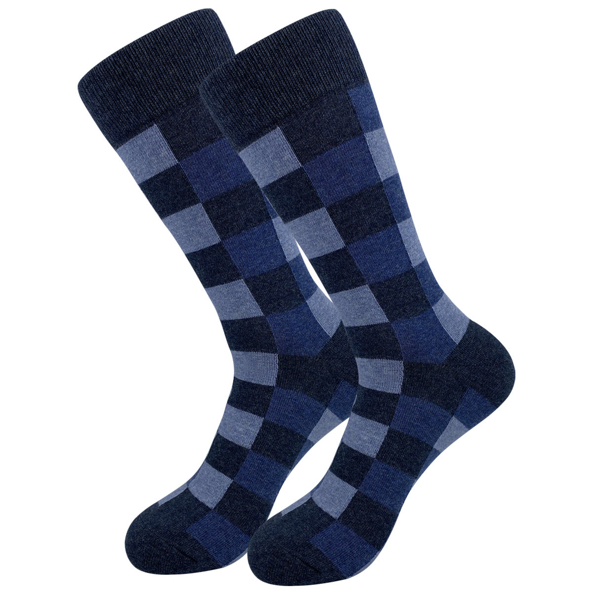 Dunkelblaue Crew-Socken in Übergröße (5 Paar)