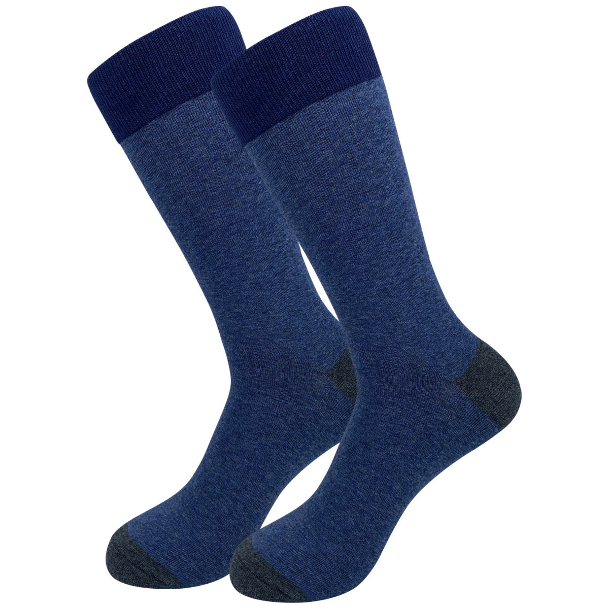 Dunkelblaue Crew-Socken in Übergröße (5 Paar)