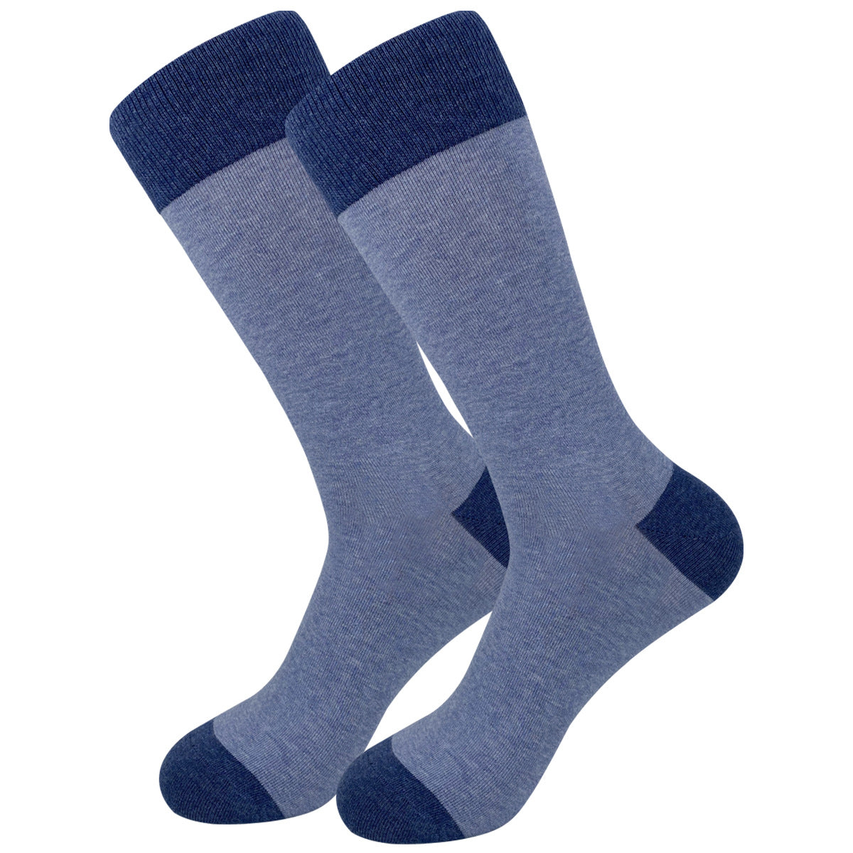 Dunkelblaue Crew-Socken in Übergröße (5 Paar)