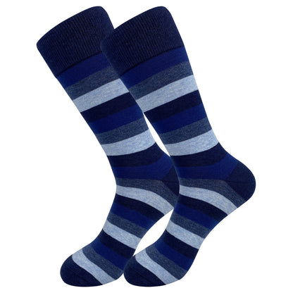 Dunkelblaue Crew-Socken in Übergröße (5 Paar)