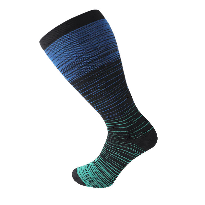 Bunte Cool Lines Kompressionsstrümpfe in Übergrößen 2XL-7XL (3 Paar) - Blau - 7XL - image 17