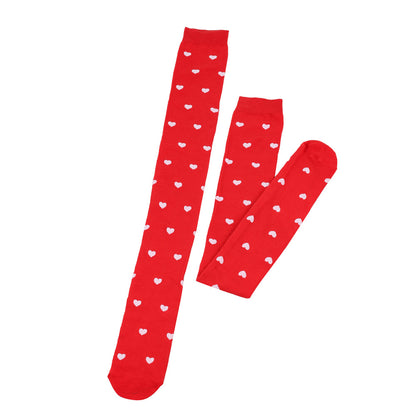 Rote Lippen Party-Oberschenkelhohe Socken (5 Paar)
