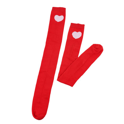 Rote Lippen Party-Oberschenkelhohe Socken (5 Paar)