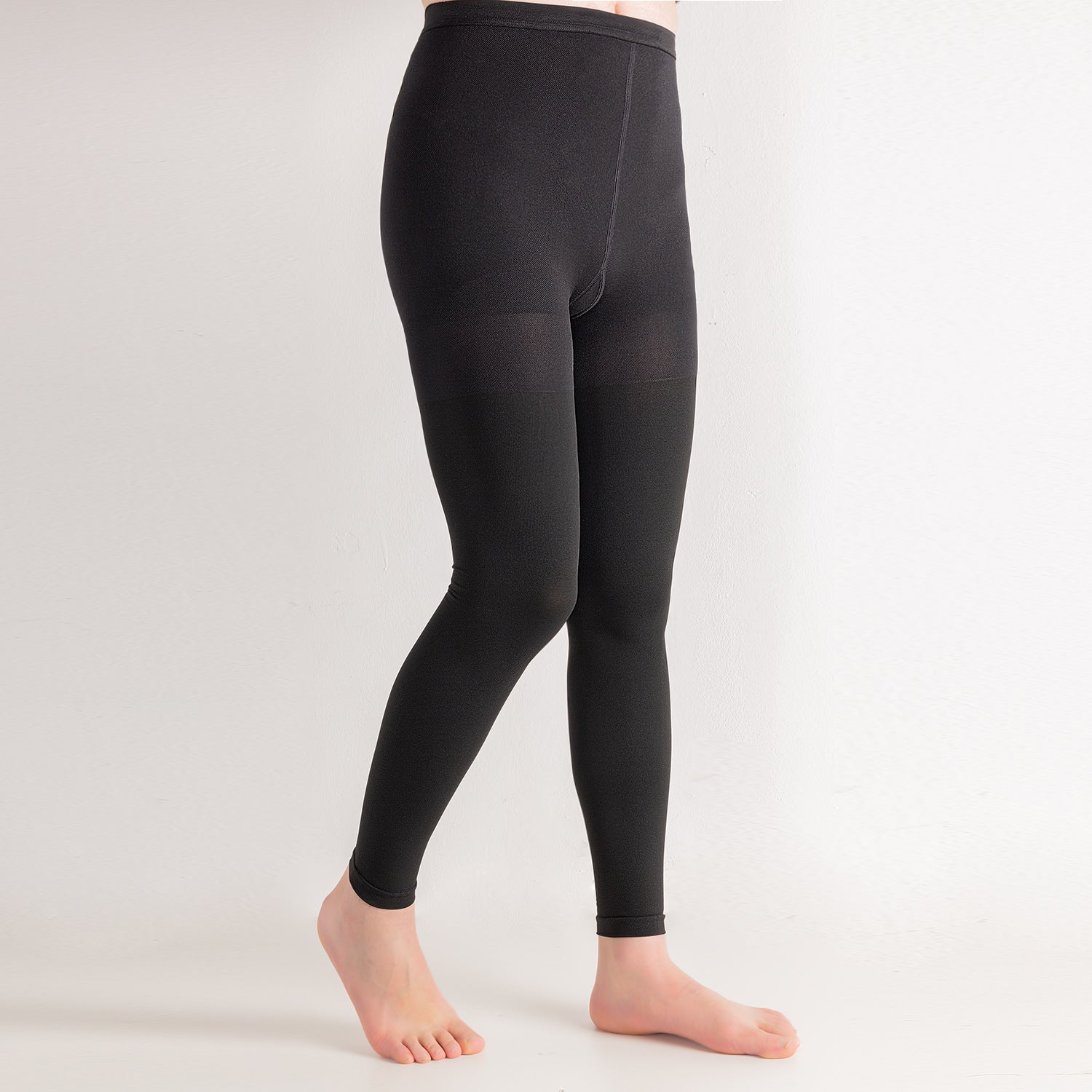 Medizinische Kompressionsstrumpfhose ohne Fuß in Übergröße (15–20 mmHg) - Schwarz - 4XL - image 1