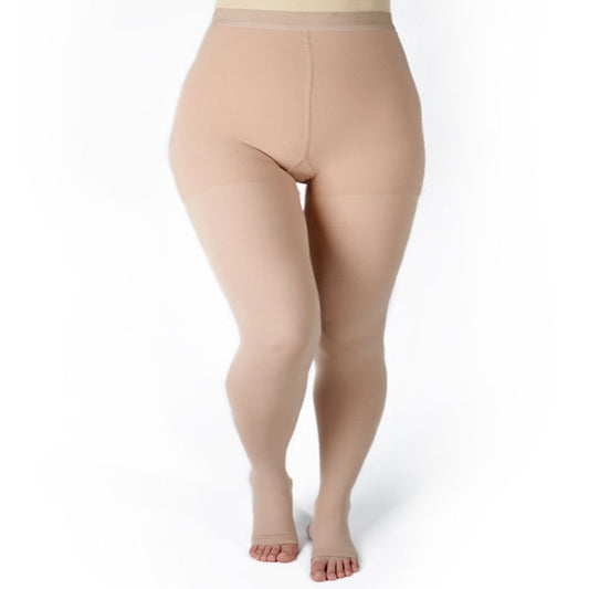 Medizinische Kompressionsstrumpfhose ohne Zehen in Übergröße (20–30 mmHg) - image 1