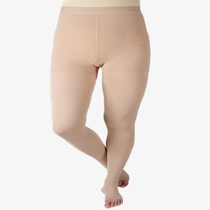 Medizinische Kompressionsstrumpfhose ohne Zehen in Übergröße (20–30 mmHg) - image 1