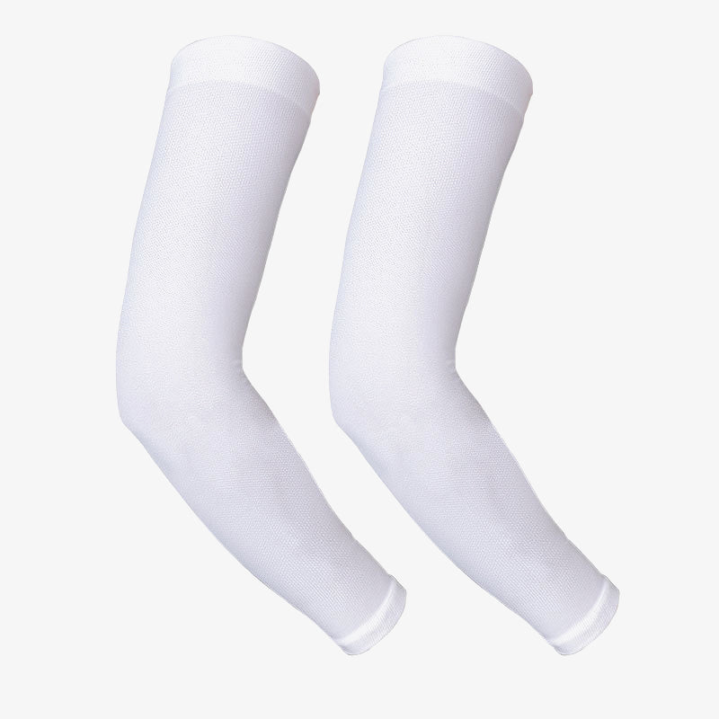 Einfarbige Sport-Kompressionsarmlinge (3 Paar) - Weiß - 2XL - image 3
